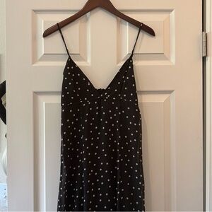 maxi zara polka dot dress